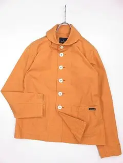 【値下げ】Leminor 　ルミノア　ハーフコート　ロゴ入り　山吹色　38/Mのサムネイル
