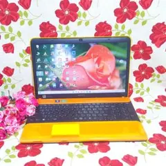 お洒落★オレンジ色★VAIO★Win11★SSD240G★高速メモリ8G♪♪