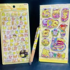 ３点セット　ボンドロ　アルファベット　ポムポムプリン　ウォーターインシール　ペン
