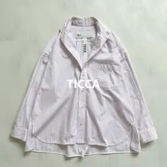 TICCA ティッカ　スクエアビッグシャツ　ストライプ