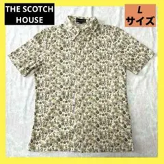 THE SCOTCH HOUSE 花柄 コットン　半袖シャツ Lサイズ