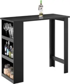 SoBuy カウンターテーブル ダイニングテーブル バーテーブル 収納ラック付き