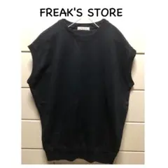 FREAK'S STORE プルオーバー コットン スエット ベスト ブラック