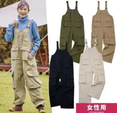 ワークマン レディースフレイムテック　キャンプサロペット　黒M