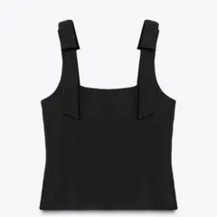 ZARA / リボン付きストレッチトップス