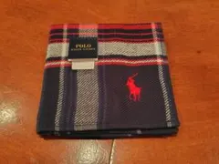 新品、未使用 Polo Ralph Lauren チェック柄タオルハンカチ
