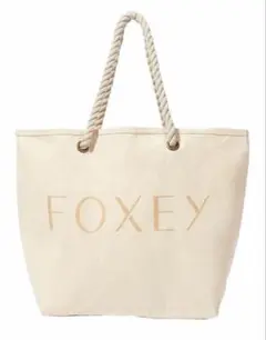 FOXEY フォクシー トートバッグ キャンバス地 ロープハンドル ホワイトのサムネイル