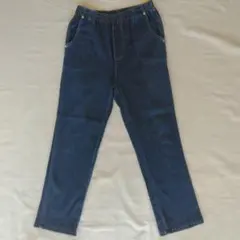 ウエストゴム ダークブルー ストレートデニム