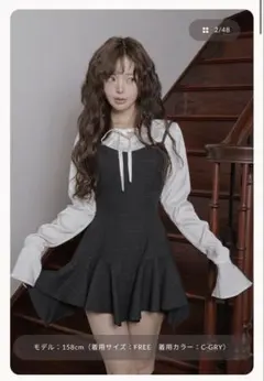 レイヤードランダムヘムチェックミニワンピース