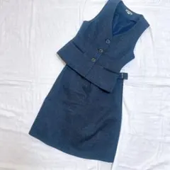 使用感あり　S 7 事務服　スカート　ベスト