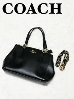 【美品】COACH チェーン 2WAY ショルダーバッグ サフィアーノ J