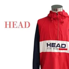 レトロ90s sports古着 HEAD ヘッド ナイロン アノラックパーカー