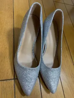 シルバー　グリッター　ハイヒール　パンプス　22cm 22.5cm