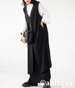 新品⭐️アンティカ　ジョーゼットロングジレ　antiquaのサムネイル
