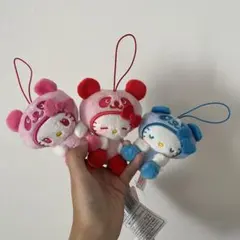 むにゃすや　ハローキティ マスコット 3点セット