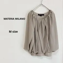 MATERIA MILANO ドルマンスリーブブラウス　M カーキ　シアーのサムネイル