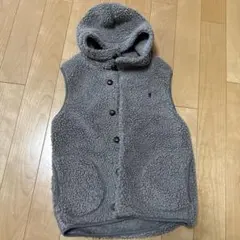 Gymphlex ジムフレックス ボアベスト くるみボタン グレー 14サイズM