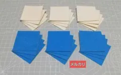 ミニ四駆ブレーキスポンジ【白1mm×12枚】【青1mm×12枚】合計24枚セット