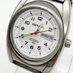 稼働品 NIXON ニクソン メンズ 腕時計 デイデイト 100m防水 シルバー