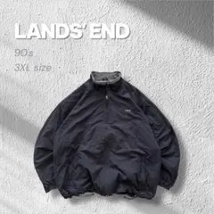 【90s】LANDS'ENDウォームアップジャケット黒USPS公式3XL古着