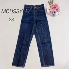 マウジーMOUSSY　テーパードデニム　デニムパンツ　インディゴブルー　W23