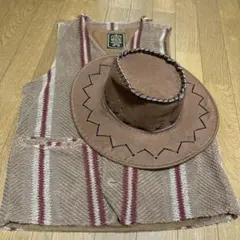 カウボーイ風ハット　と　ベストのセット