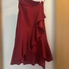 ワインレッド フレアスカート ロング丈 CECIL Msize