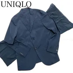 良品✨UNIQLO ユニクロ 感動ジャケット パンツ セットアップ ネイビー L