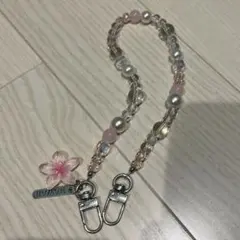 Kahiko プルメリアモチーフ ビーズストラップ　携帯ストラップ