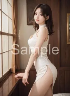 M11098 ◆一点物◆A4 ポスター◆チャイナドレス　コスプレ 【特典あり】