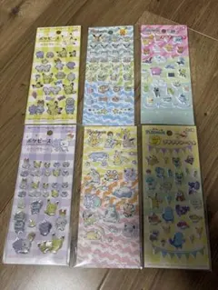 ポケピース きらきらシール プチプチシール 6枚セット ポケモン