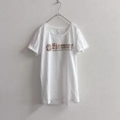 ELEMENT エレメント 半袖 Tシャツ 白 ロゴプリント 【L】 トップス