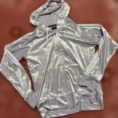 新品　未着用　ラベンダーシルバー ジャージ　パーカー　光沢　柔らか生地