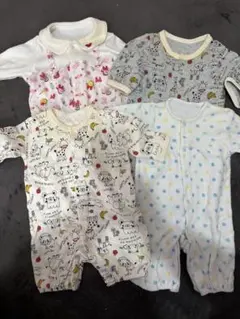 ベビー　60 新生児ロンパース　長袖　4枚　まとめ