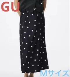 GU サテンドットフレアスカート BLACK Ｍのサムネイル