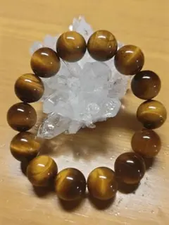 タイガーアイ　天然石 ブレスレット 　 高品質　約16ミリ玉