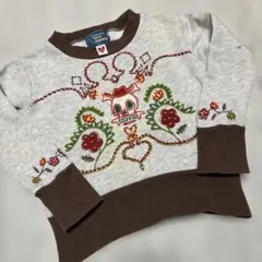 BOO HOMES 長袖トレーナー スカル刺繍 100のサムネイル