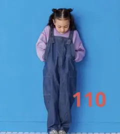 サロペット☆コットンUSAビッグポケットデニムオーバーオール110マーキーズ