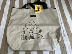 スヌーピー トートバッグ ベージュ