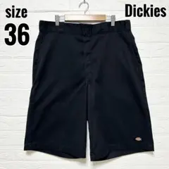 ディッキーズ　ルーズフィット　黒　ハーフパンツ　短パン　ワイド　ロゴ　【36】
