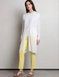 美品　セオリーリュクス　パンツ　麻混　黄色　2022SS