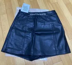 alexanderwang ブラックレザー ミニスカート