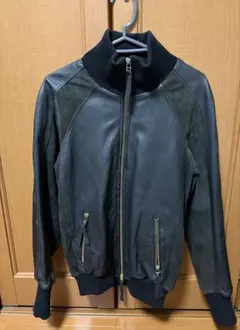 acoustic レザージャケット M 黒