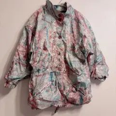 レトロ ウインドブレーカー マルチカラー 総柄ジャケット アウター 海外古着