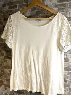 GLOBAL WORK グローバルワーク　半袖　カットソー　レース　L