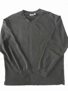 ユニクロ エアリズム　コットンクルーネックTシャツ 長袖　黒