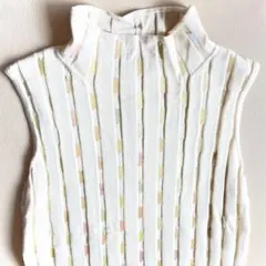 【極美品】絹ノースリーブ&ボレロホワイトセットアップスパンコール　クラシカル