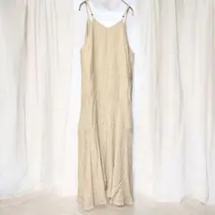 レイカズン RayCassin キャミワンピース F ベージュ フレアロング丈