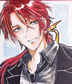 オリジナルイラストB5サイズ 堕天使 創作男子 - メルカリ