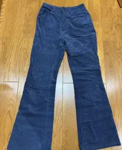 ネイビー　コーデュロイ　フレアパンツ　Ｓ